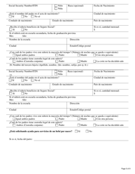 Formulario DCF-F-DWSC11053-S Solicitud De Padres Para Servicios De Mantenimiento De Menores - Wisconsin (Spanish), Page 5
