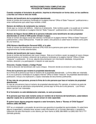 Formulario DCF-F-DWSC13124-S Peticion De Fondos Abandonados - Wisconsin (Spanish), Page 2