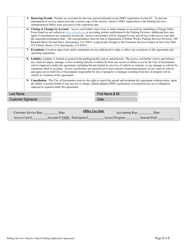 Electric Vehicle Parking Application/Agreement - City of Sacramento, California, Page 2