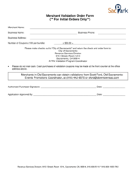 Merchant Validation Coupon Application &amp; Agreement - City of Sacramento, California, Page 4