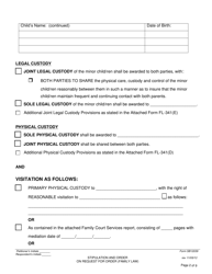 Form SB-12039 Stipulation and Order on Request for Order (Family Law) - County of San Bernardino, California, Page 2