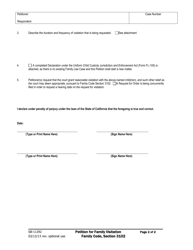 Form SB-11292 Petition for Family Visitation - County of San Bernardino, California, Page 2