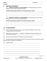 Form SB-12030 Agreement for Judgment (With Children) - County of San Bernardino, California, Page 9