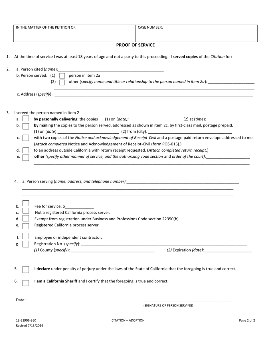 Form 13-21906-360 - Fill Out, Sign Online and Download Fillable PDF ...