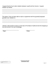 Form 13-19816-360 Petition for Visitation (Guardianship Cases Only) - County of San Bernardino, California, Page 2