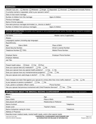 Form SB-18074 Confidential Guardianship Questionnaire and Authorization for Release of Information - County of San Bernardino, California, Page 4