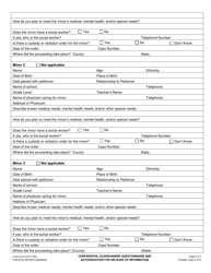 Form SB-18074 Confidential Guardianship Questionnaire and Authorization for Release of Information - County of San Bernardino, California, Page 5