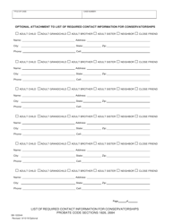 Document preview: Form SB-12224A Optional Attachment to List of Required Contact Information for Conservatorships - County of San Bernardino, California