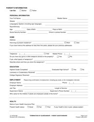 Form 13-19740-360 Termination of Guardianship Parent Questionnaire - County of San Bernardino, California, Page 3