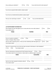 Form 13-19740-360 Termination of Guardianship Parent Questionnaire - County of San Bernardino, California, Page 4