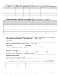 Form 13-19740-360 Termination of Guardianship Parent Questionnaire - County of San Bernardino, California, Page 5