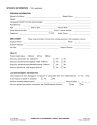 Form 13-19740-360 Termination of Guardianship Parent Questionnaire - County of San Bernardino, California, Page 6