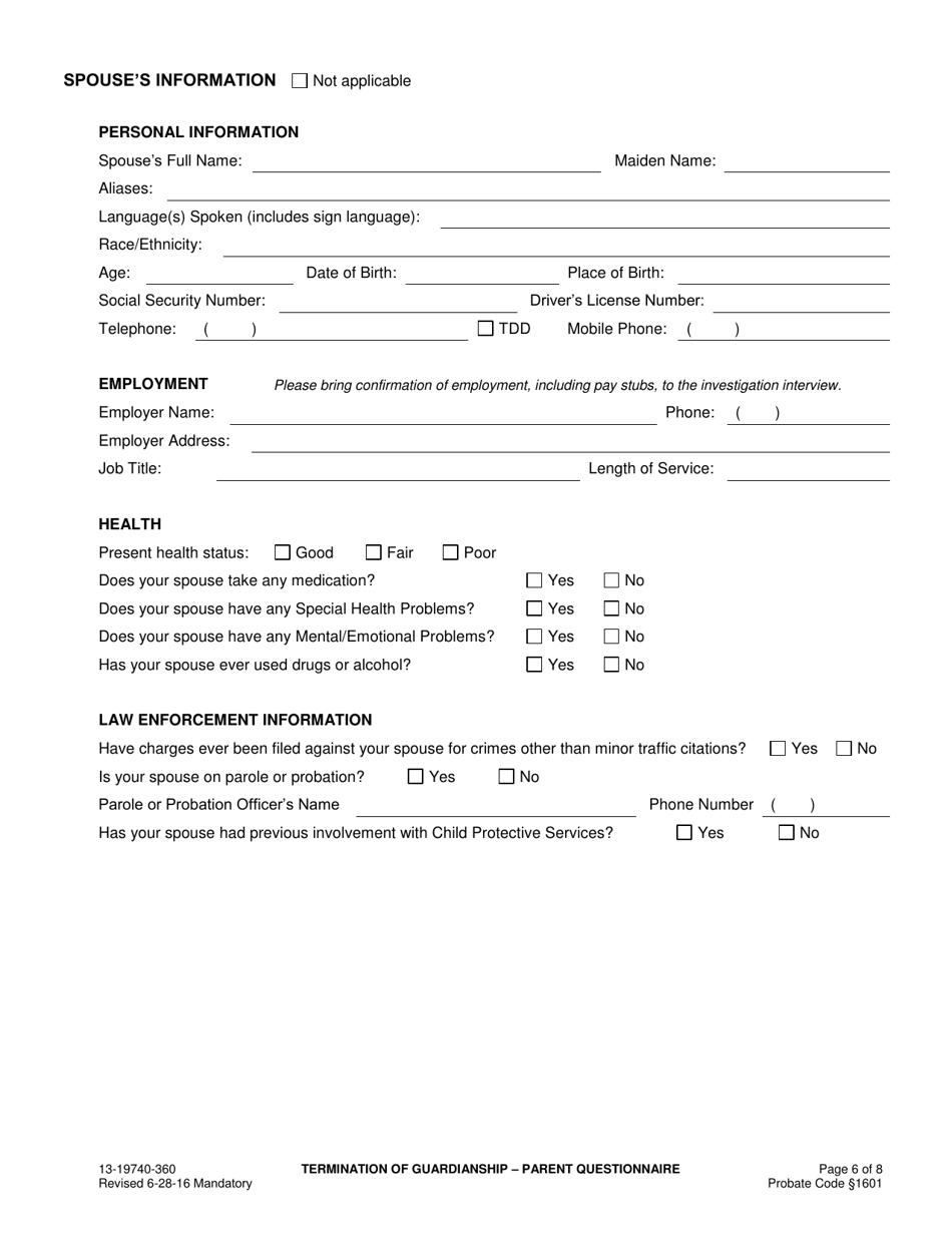 Form 13-19740-360 - Fill Out, Sign Online and Download Printable PDF ...