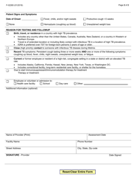 Form F-02265 Latent Tuberculosis Infection (Ltbi) Confidential Case Report - Wisconsin, Page 2