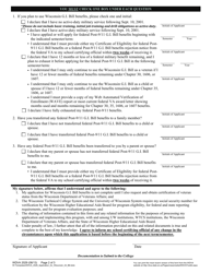 Form WDVA2029 Application for Wisconsin G.i. Bill - Wisconsin, Page 2