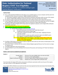 Form EMS.TR.43 State Authorization for National Registry Emt Test Eligibility (For Providers Currently VA Certified Seeking to Gain National Registry Certification) - Virginia, Page 2
