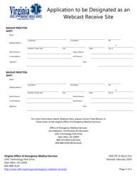 Form EMS.TR.74-MUNI-FIRE Application to Be Designated as an Webcast Receive Site - Virginia, Page 3