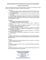 CLE Form 4 (BE-404) Application for Continuing Legal Education Credit for Published Legal Writing - Wisconsin, Page 2