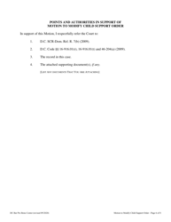 Motion to Modify Child Support Order - Washington, D.C., Page 6