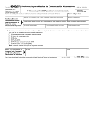 Document preview: IRS Formulario 9000(SP) Preferencia Para Medios De Comunicacion Alternativos (Spanish)