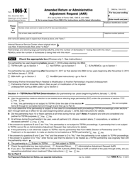 IRS Form 1065-X Amended Return or Administrative Adjustment Request (AAR)