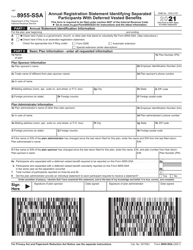 IRS Form 8955-SSA Annual Registration Statement Identifying Separated Participants With Deferred Vested Benefits
