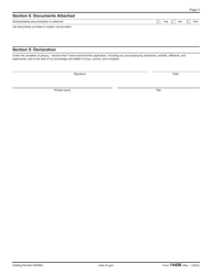 IRS Form 14498 Application for Consent to Sale of Property Free of the Federal Tax Lien, Page 3