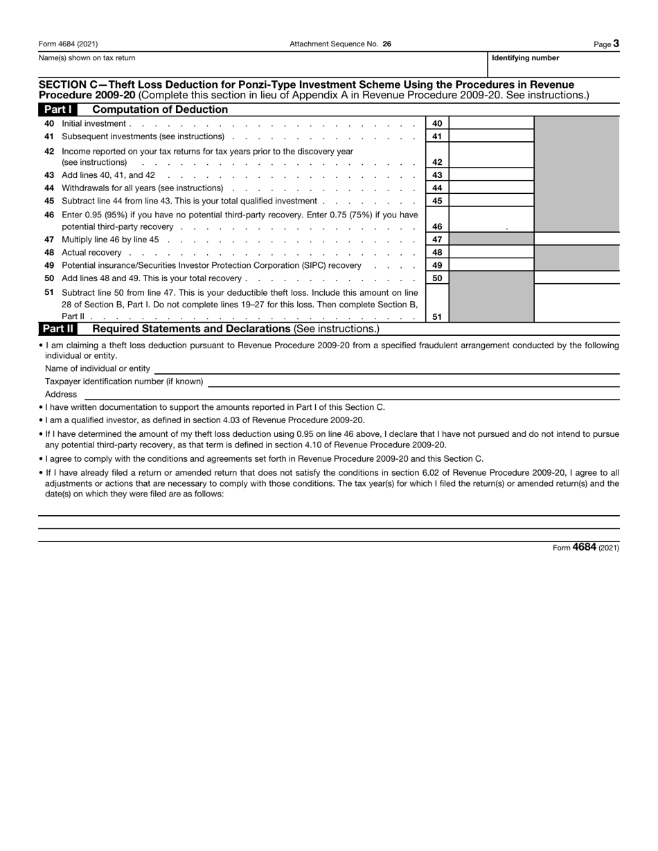 IRS Form 4684 Casualties and Thefts, Page 3
