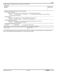 IRS Form 8498 Continuing Education Provider Application and Request for Provider Number, Page 2