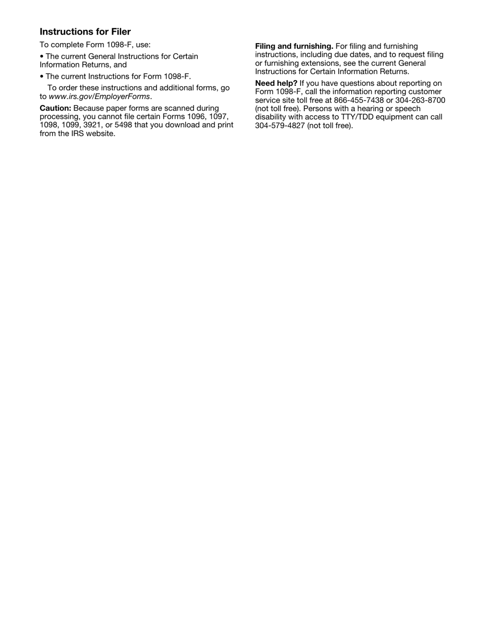 IRS Form 1098-F Fines, Penalties and Other Amounts, Page 6