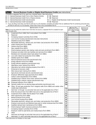 IRS Form 3800 General Business Credit, Page 3