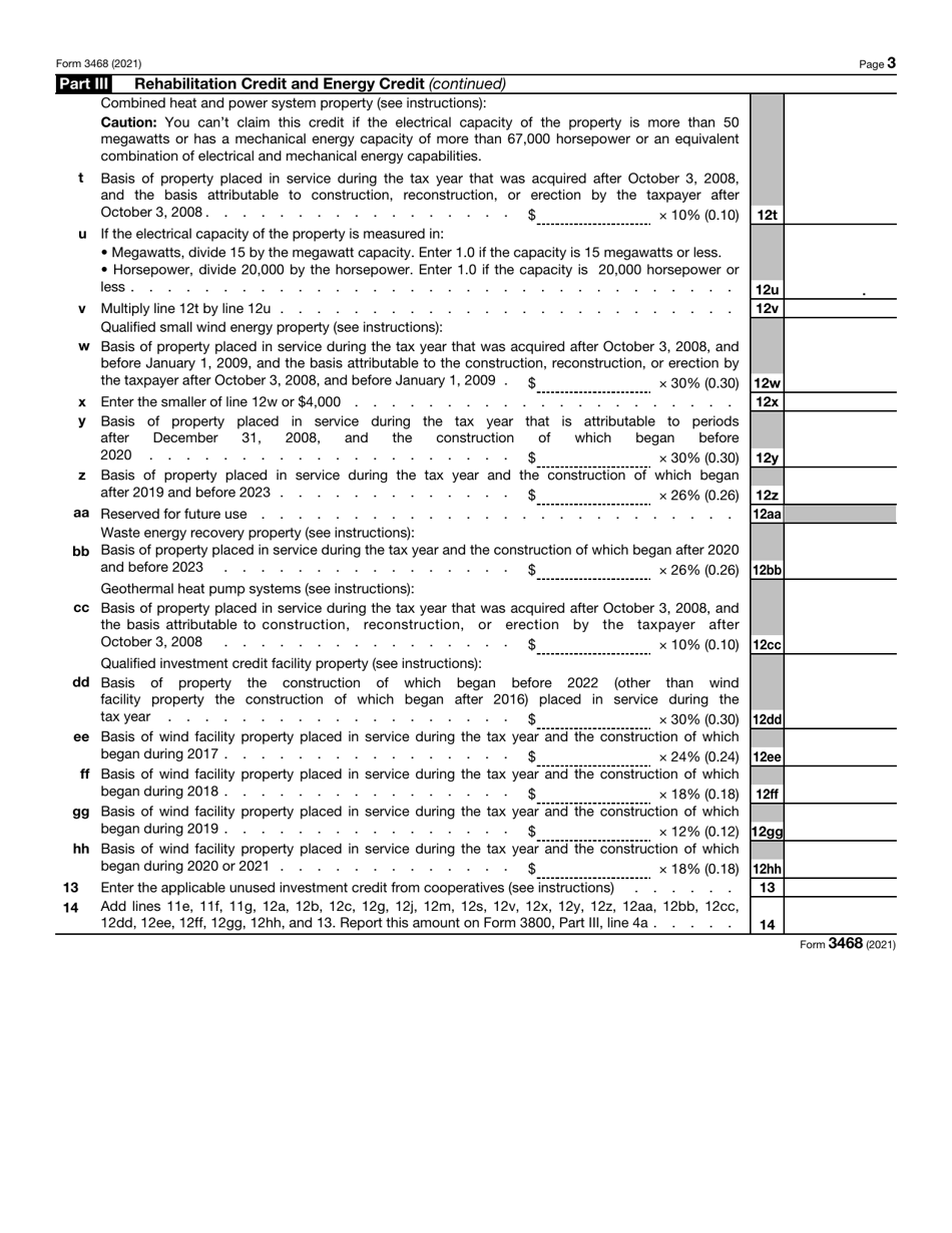 IRS Form 3468 Investment Credit, Page 3