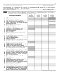 IRS Form 1120-L Schedule M-3 Net Income (Loss) Reconciliation for U.S. Life Insurance Companies With Total Assets of $10 Million or More, Page 3