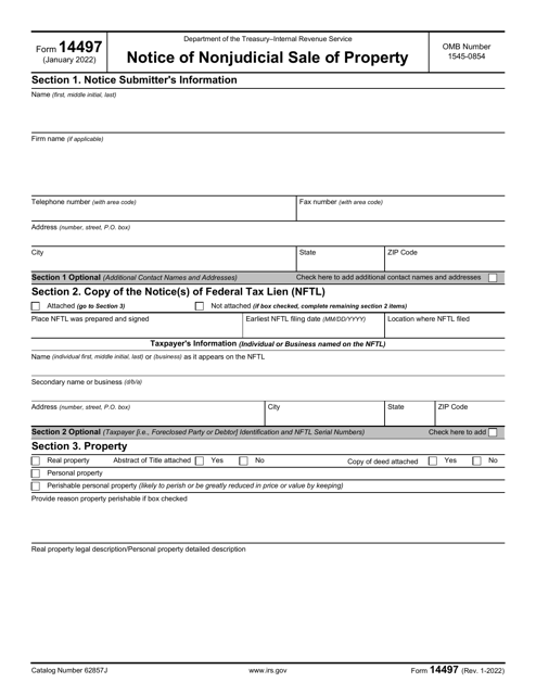 IRS Form 14497  Printable Pdf