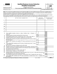 Document preview: IRS Form 8995 Qualified Business Income Deduction Simplified Computation