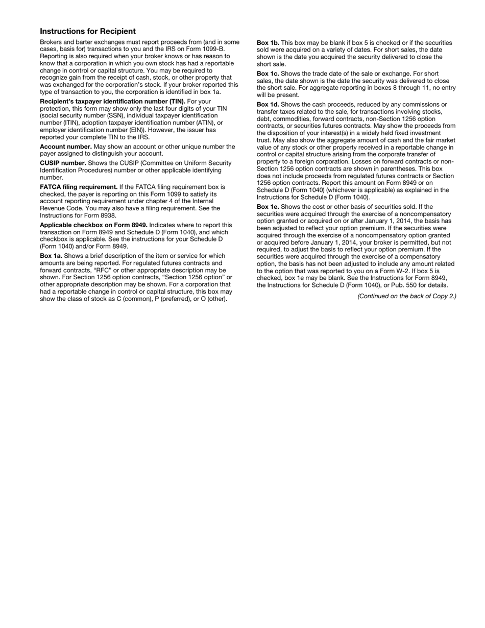 IRS Form 1099-B Proceeds From Broker and Barter Exchange Transactions, Page 5