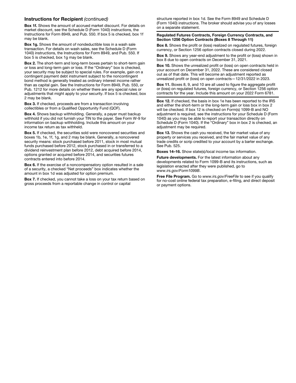 IRS Form 1099-B Proceeds From Broker and Barter Exchange Transactions, Page 7