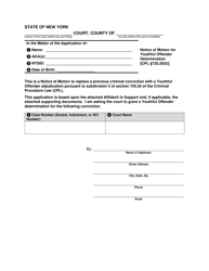 Application for Youthful Offender Determination [cpl 720.20(5)] With Affidavit of Service - New York, Page 7