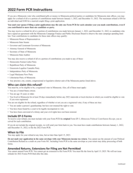 Form PCR Political Contribution Refund Application - Minnesota, Page 2