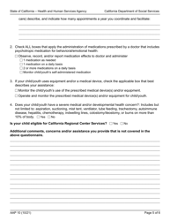 Form AAP10 Prospective or Adoptive Parent(S) Level of Care (Loc) Reporting Tool - California, Page 5