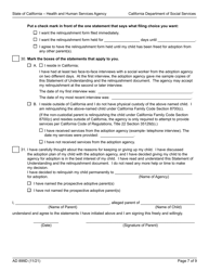 Form AD899D Statement of Understanding - Alleged Parent of an Indian Child Who Is Detained, a Juvenile Court Dependent in out-Of-Home Care, or the Ward of a Legal Guardian - California, Page 7
