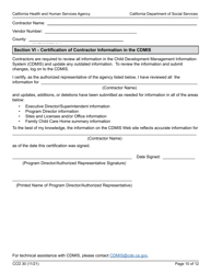 Form CCD30 Continued Funding Application - California, Page 10