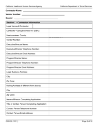 Form CCD30 Continued Funding Application - California, Page 2
