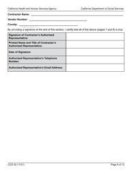 Form CCD30 Continued Funding Application - California, Page 9