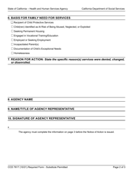 Form CCD7617 Notice of Action - California, Page 2