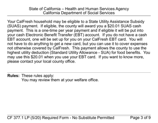 Form CF377.1LP Notice of Approval for CalFresh Benefits (Large Print) - California, Page 3