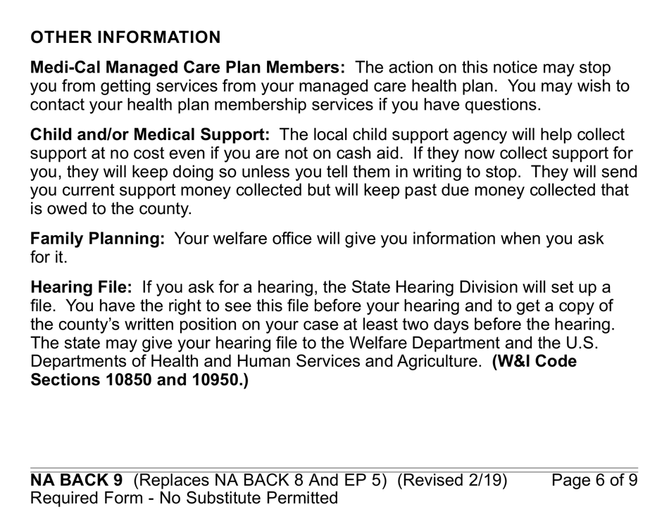 Form CF377.1LP Notice of Approval for CalFresh Benefits (Large Print) - California, Page 6