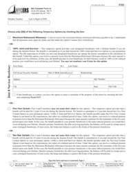 Form F521 Application for Service Retirement Tier 2, 3, 4 and 6 Members - New York City, Page 2