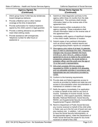 Form SOC154 Agency - Group Home Agreement - Child Placed by Agency in Group Home - California, Page 2
