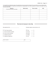 Form RP-467 Application for Partial Tax Exemption for Real Property of Senior Citizens - New York, Page 3